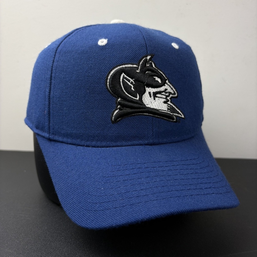 Vintage 90s Duke Blue Devils Zephyr Fitted Hat 7 1/4 Royal Blue Embroidered Cap